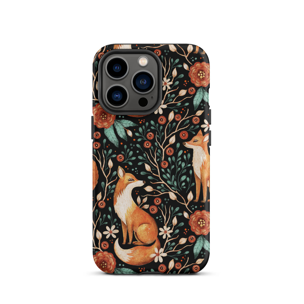 Autumn_Fox_Pattern_DMERCHS_Tough_iPhone_case