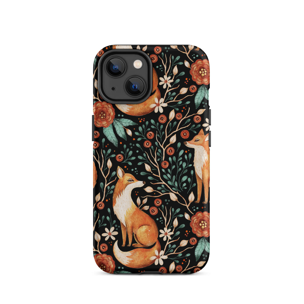 Autumn_Fox_Pattern_DMERCHS_Tough_iPhone_case