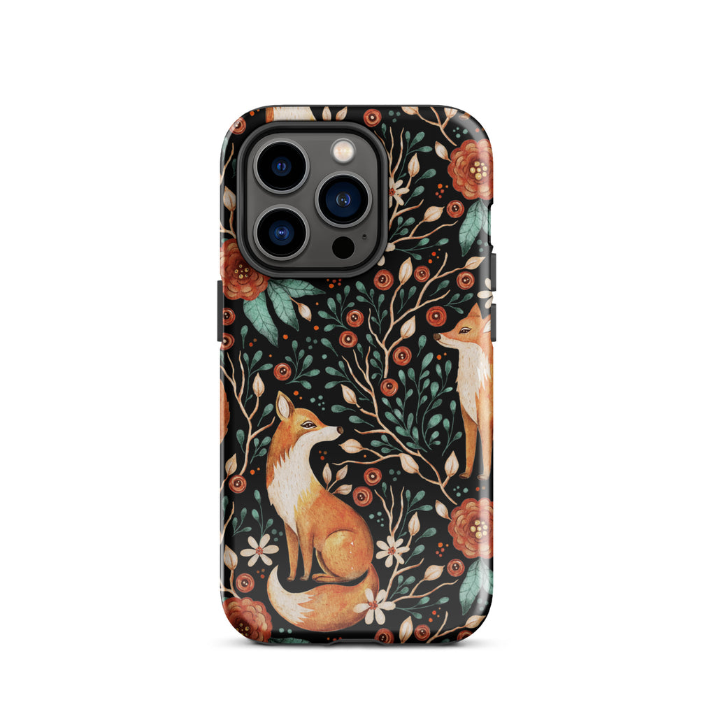 Autumn_Fox_Pattern_DMERCHS_Tough_iPhone_case