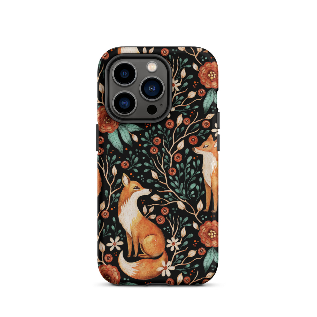 Autumn_Fox_Pattern_DMERCHS_Tough_iPhone_case