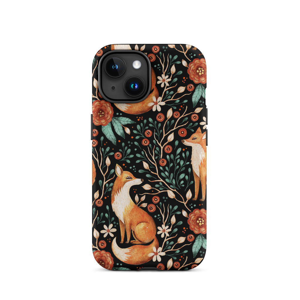 Autumn_Fox_Pattern_DMERCHS_Tough_iPhone_case