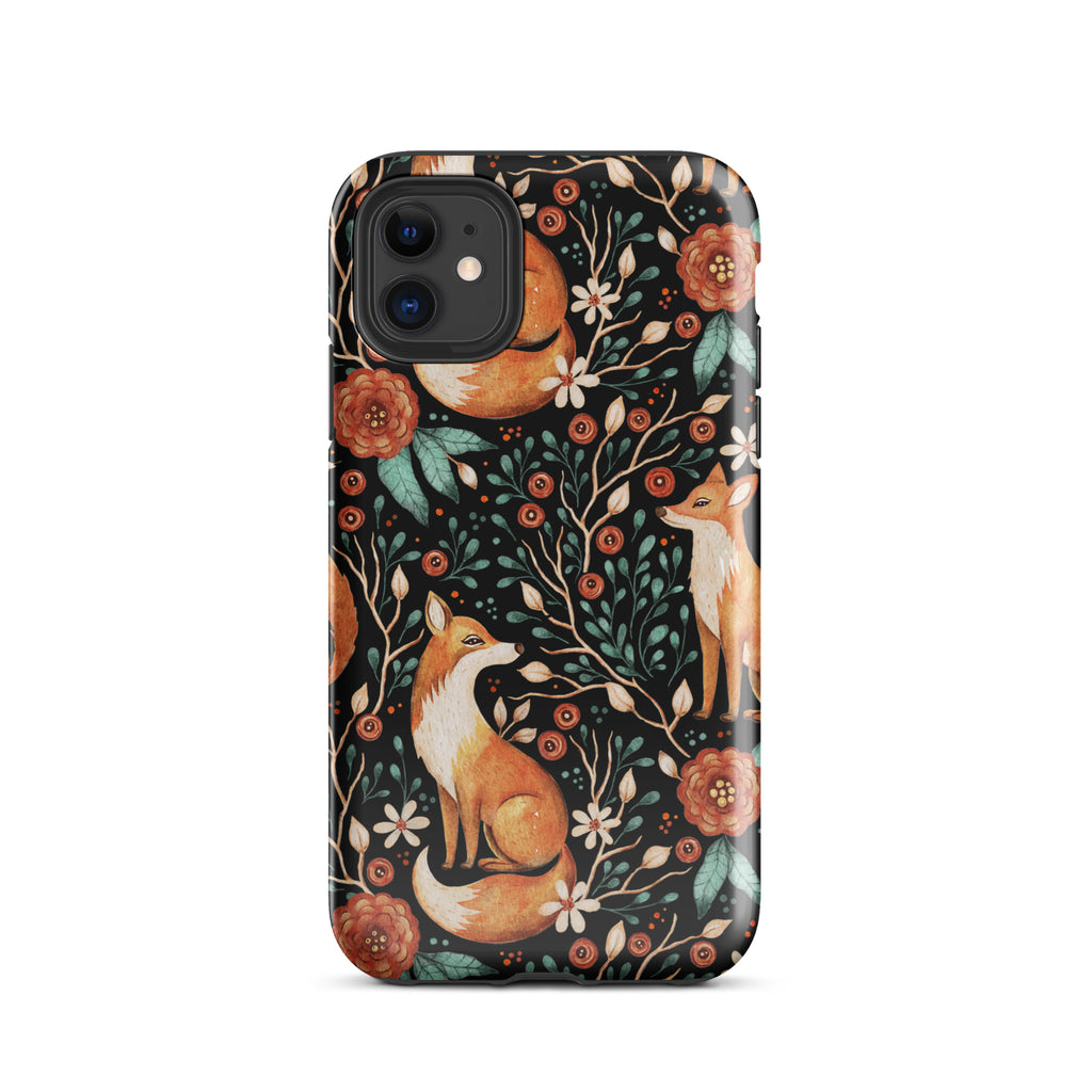 Autumn_Fox_Pattern_DMERCHS_Tough_iPhone_case