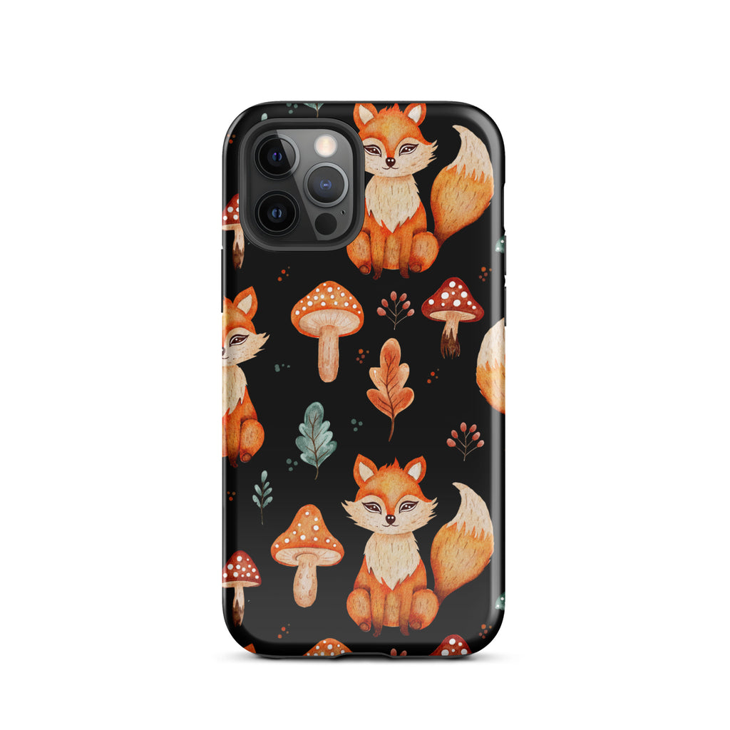 Autumn_Fox_&_Mushroom_DMERCHS_Tough_iPhone_case