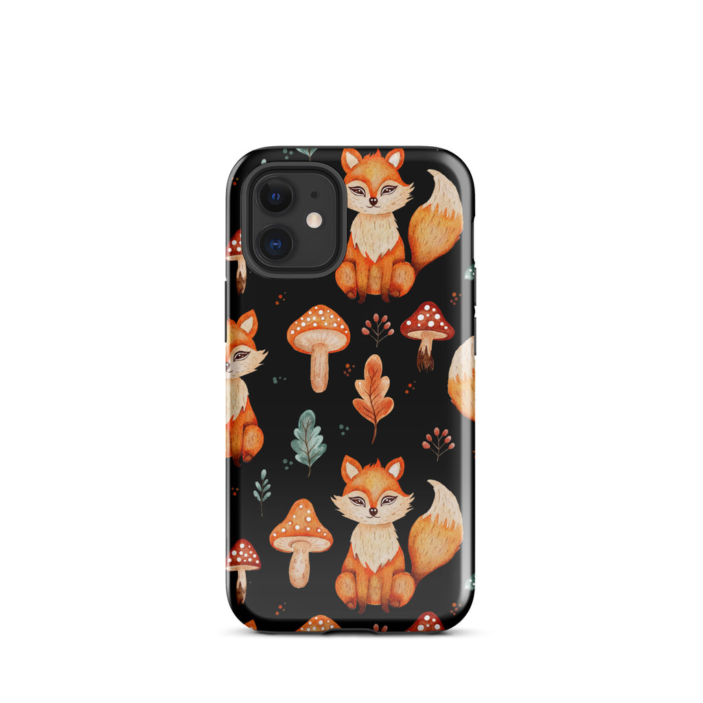 Autumn_Fox_&_Mushroom_DMERCHS_Tough_iPhone_case