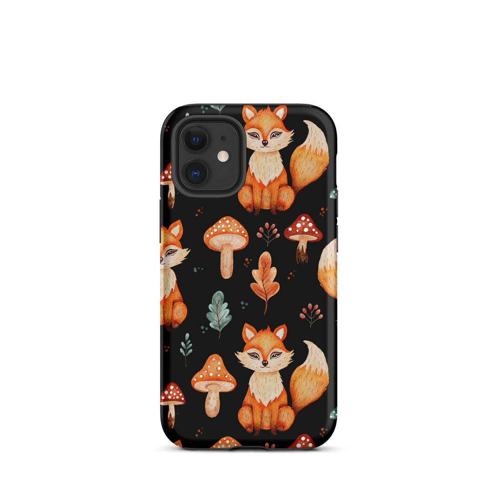 Autumn_Fox_&_Mushroom_DMERCHS_Tough_iPhone_case