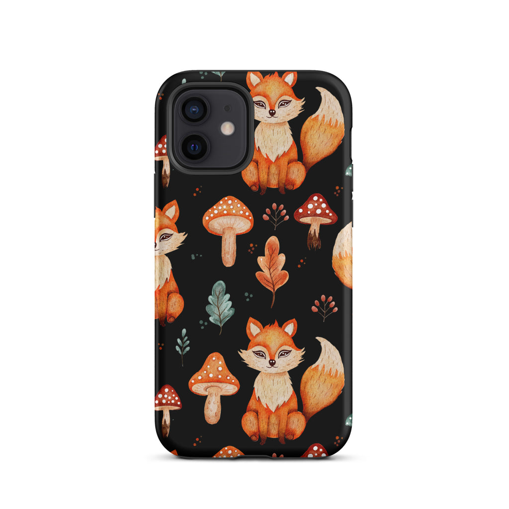 Autumn_Fox_&_Mushroom_DMERCHS_Tough_iPhone_case