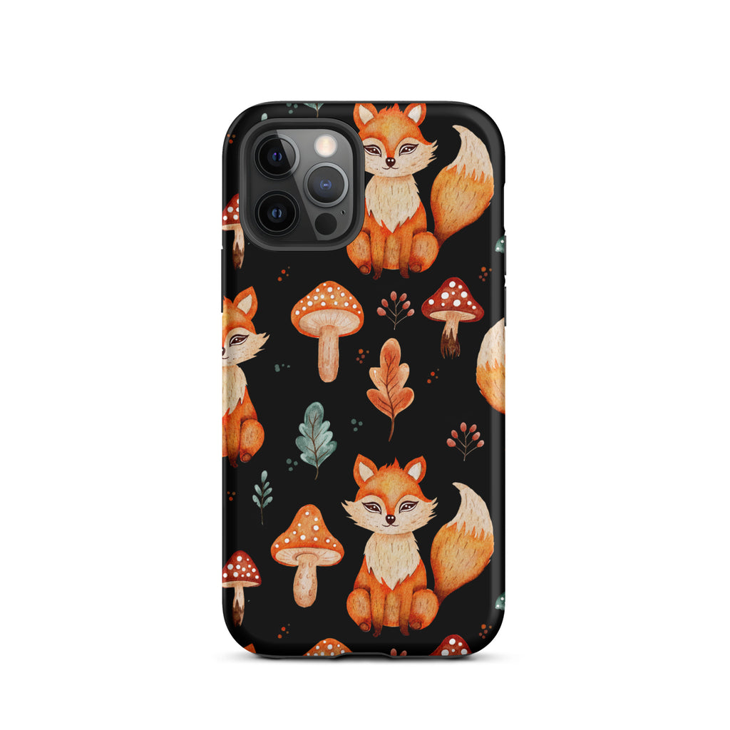 Autumn_Fox_&_Mushroom_DMERCHS_Tough_iPhone_case