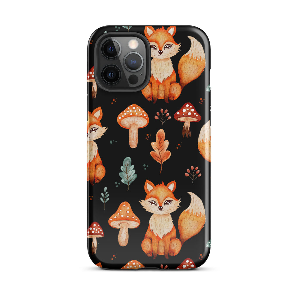 Autumn_Fox_&_Mushroom_DMERCHS_Tough_iPhone_case