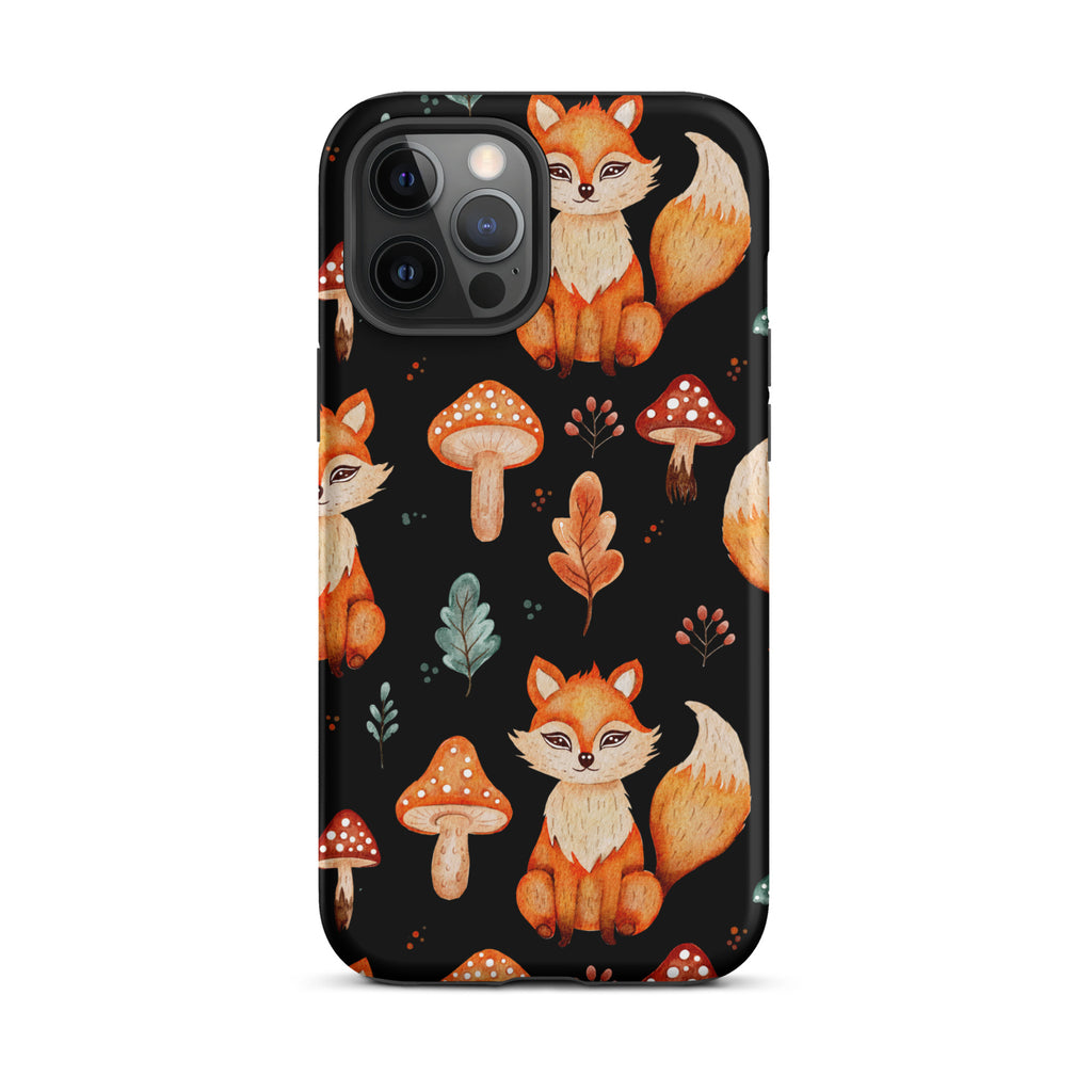 Autumn_Fox_&_Mushroom_DMERCHS_Tough_iPhone_case