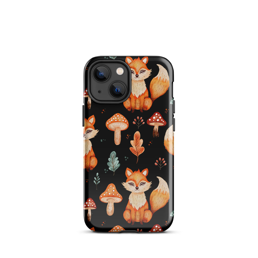 Autumn_Fox_&_Mushroom_DMERCHS_Tough_iPhone_case