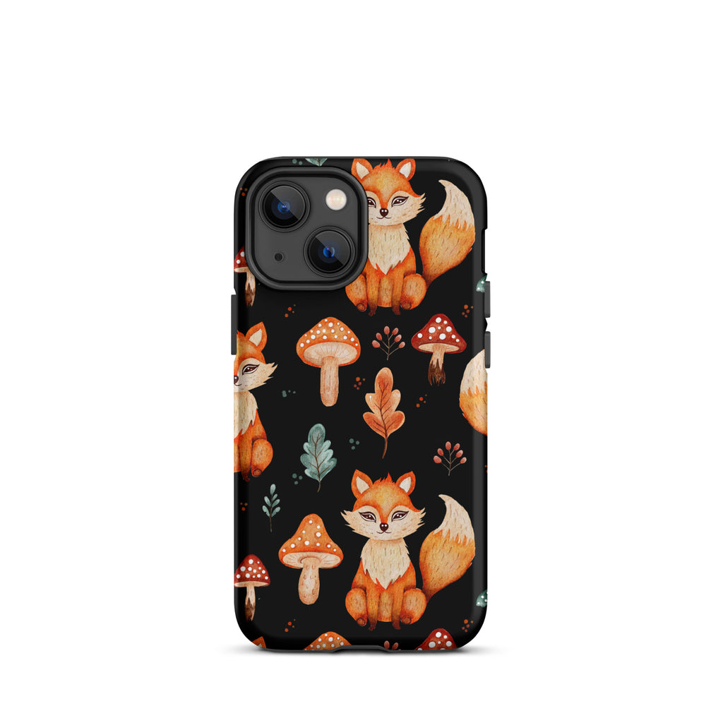 Autumn_Fox_&_Mushroom_DMERCHS_Tough_iPhone_case