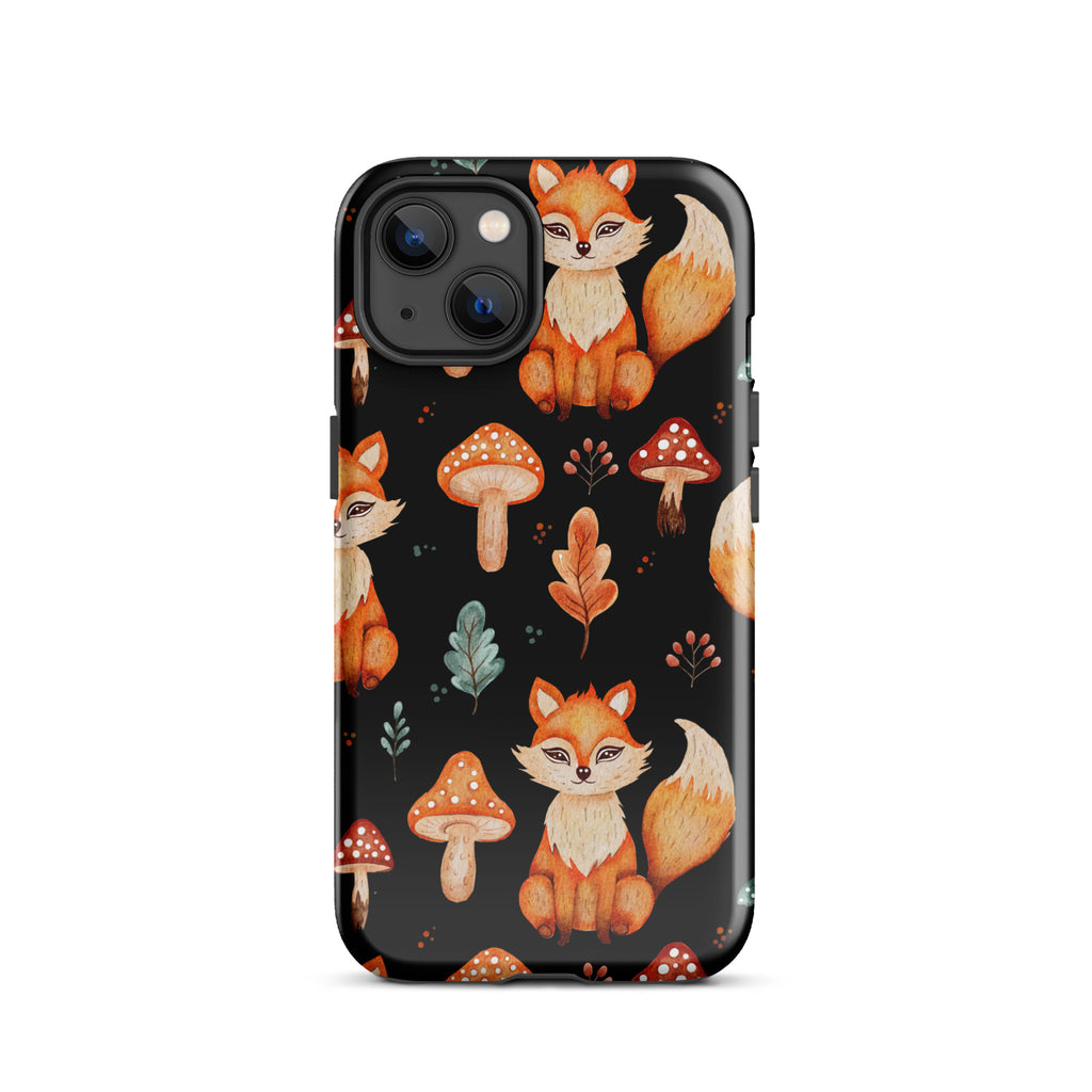 Autumn_Fox_&_Mushroom_DMERCHS_Tough_iPhone_case