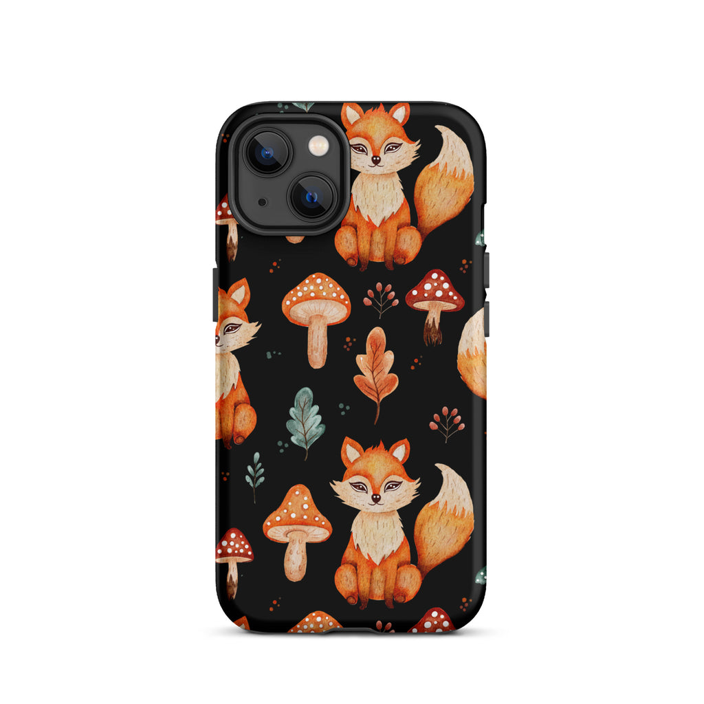 Autumn_Fox_&_Mushroom_DMERCHS_Tough_iPhone_case