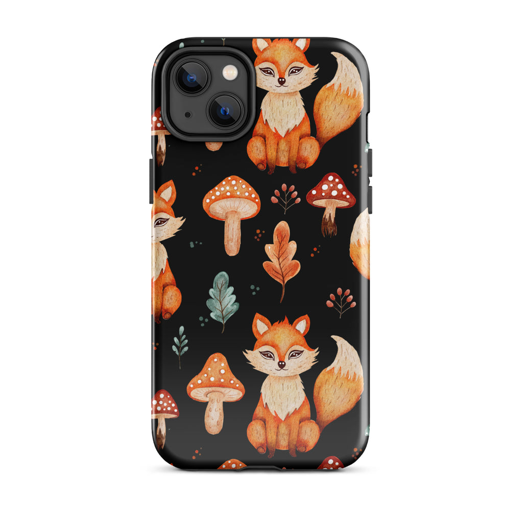 Autumn_Fox_&_Mushroom_DMERCHS_Tough_iPhone_case