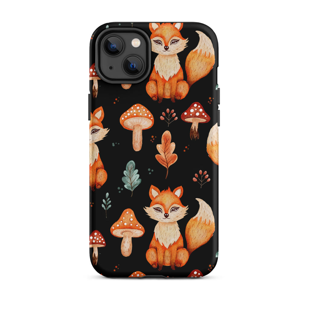 Autumn_Fox_&_Mushroom_DMERCHS_Tough_iPhone_case