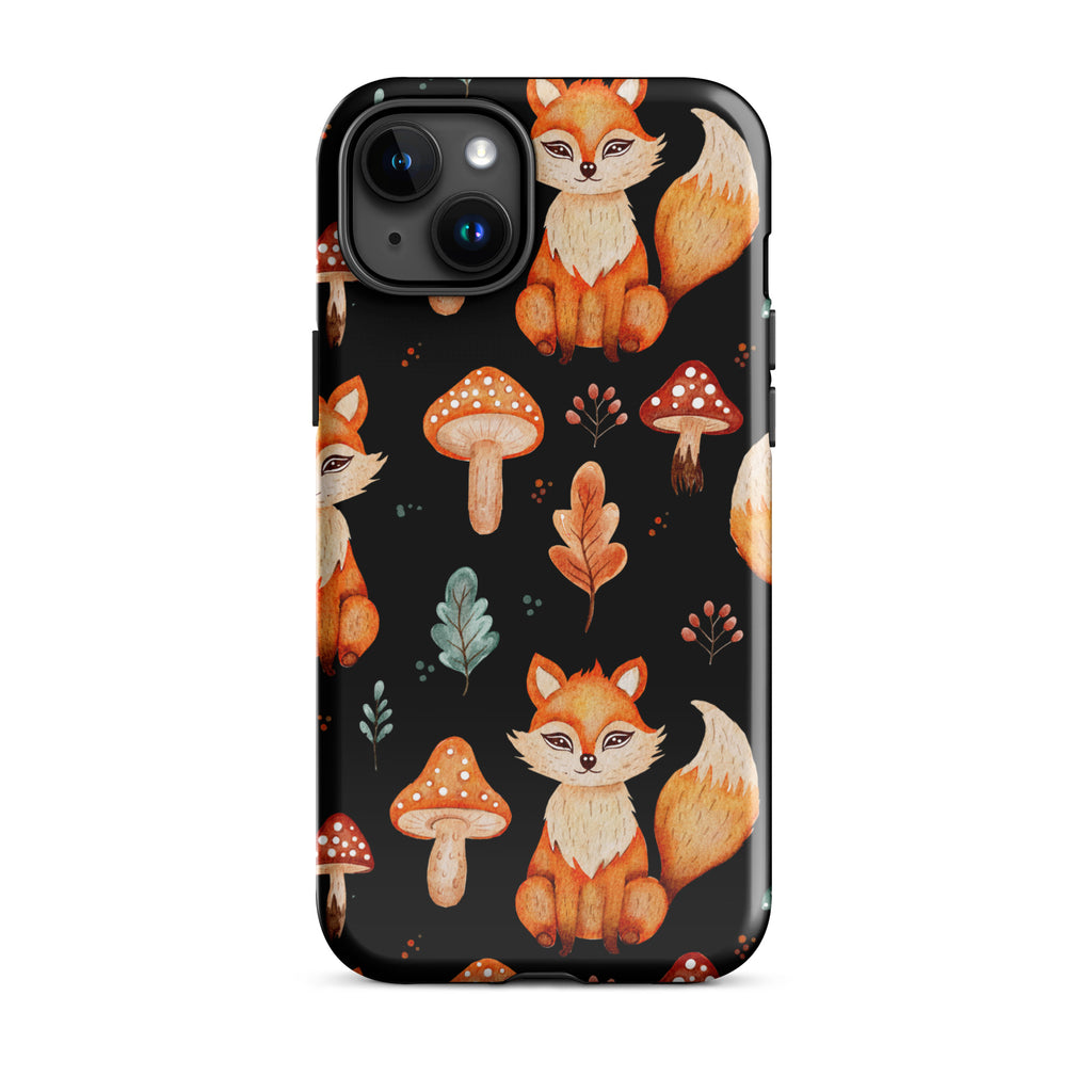 Autumn_Fox_&_Mushroom_DMERCHS_Tough_iPhone_case