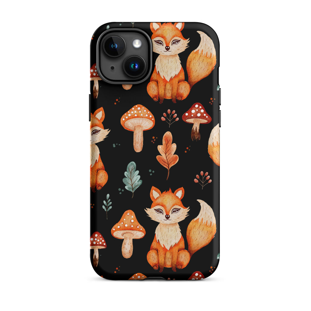 Autumn_Fox_&_Mushroom_DMERCHS_Tough_iPhone_case