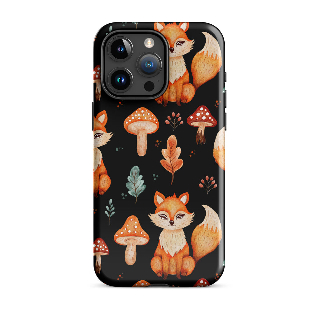 Autumn_Fox_&_Mushroom_DMERCHS_Tough_iPhone_case