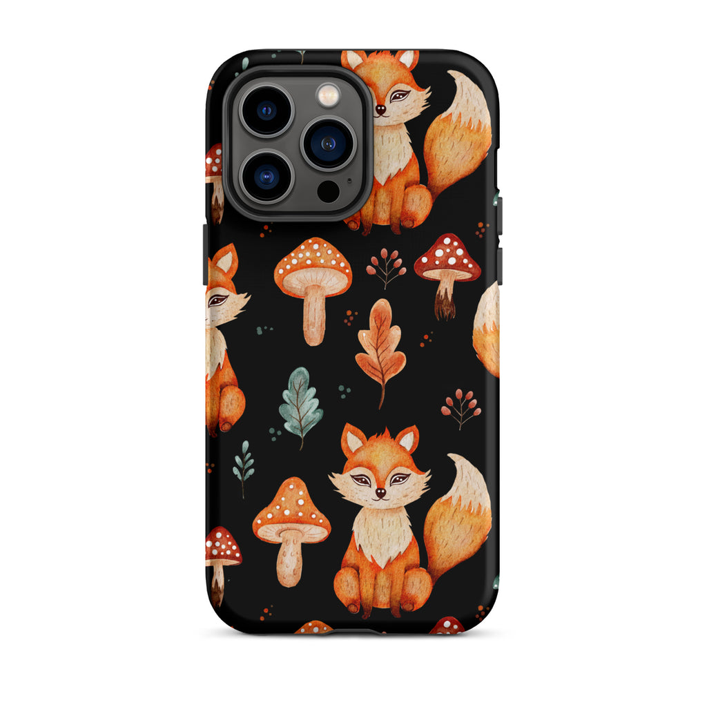 Autumn_Fox_&_Mushroom_DMERCHS_Tough_iPhone_case