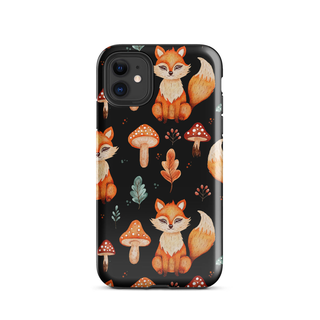 Autumn_Fox_&_Mushroom_DMERCHS_Tough_iPhone_case