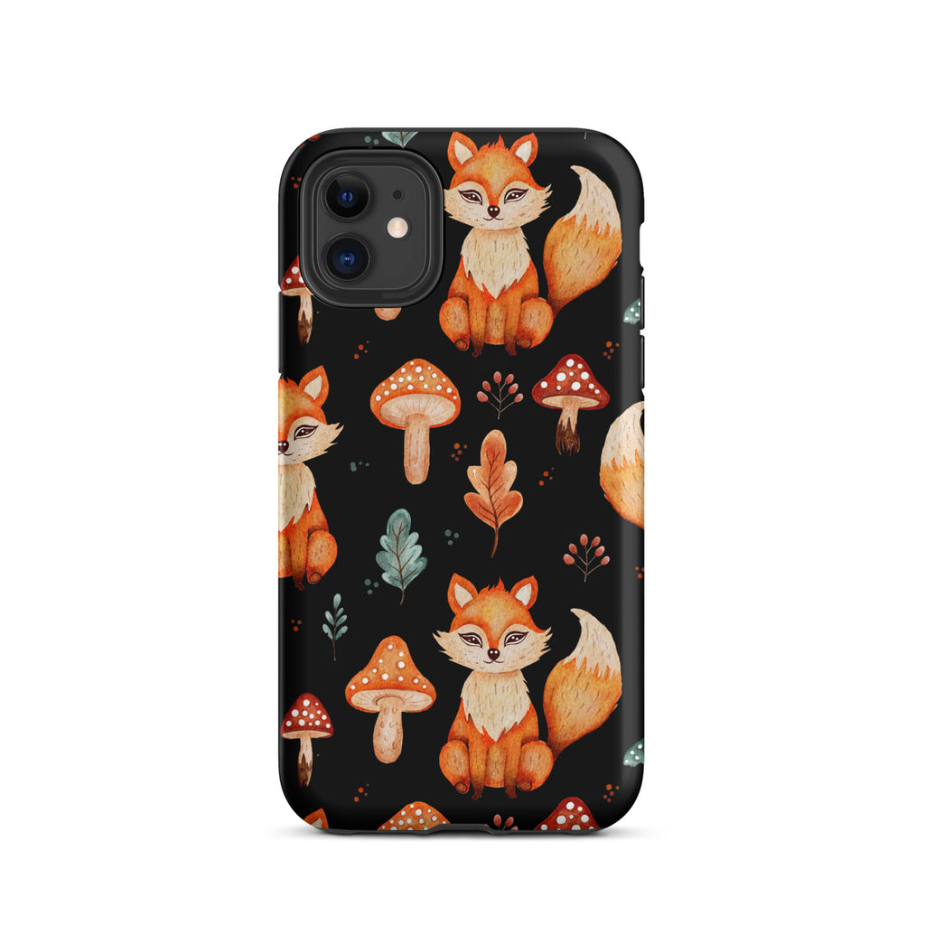 Autumn_Fox_&_Mushroom_DMERCHS_Tough_iPhone_case