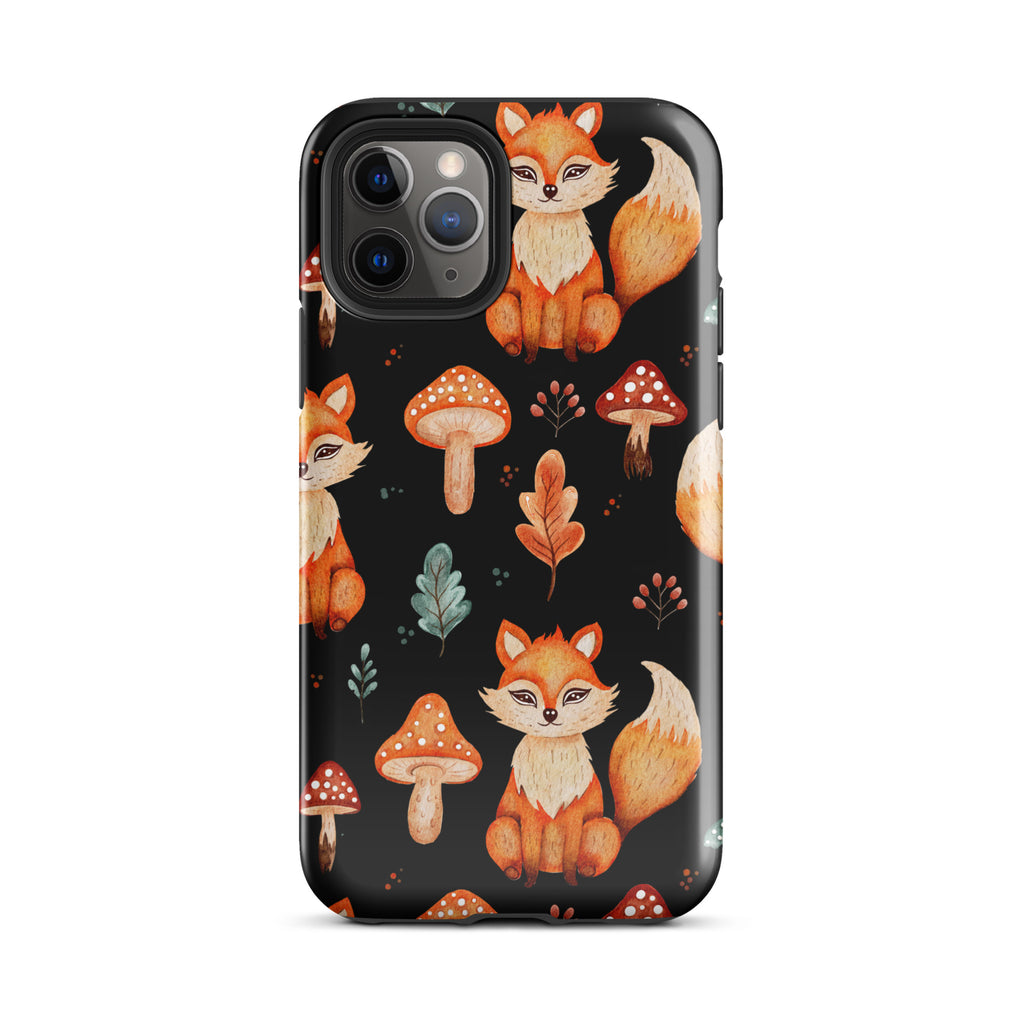 Autumn_Fox_&_Mushroom_DMERCHS_Tough_iPhone_case