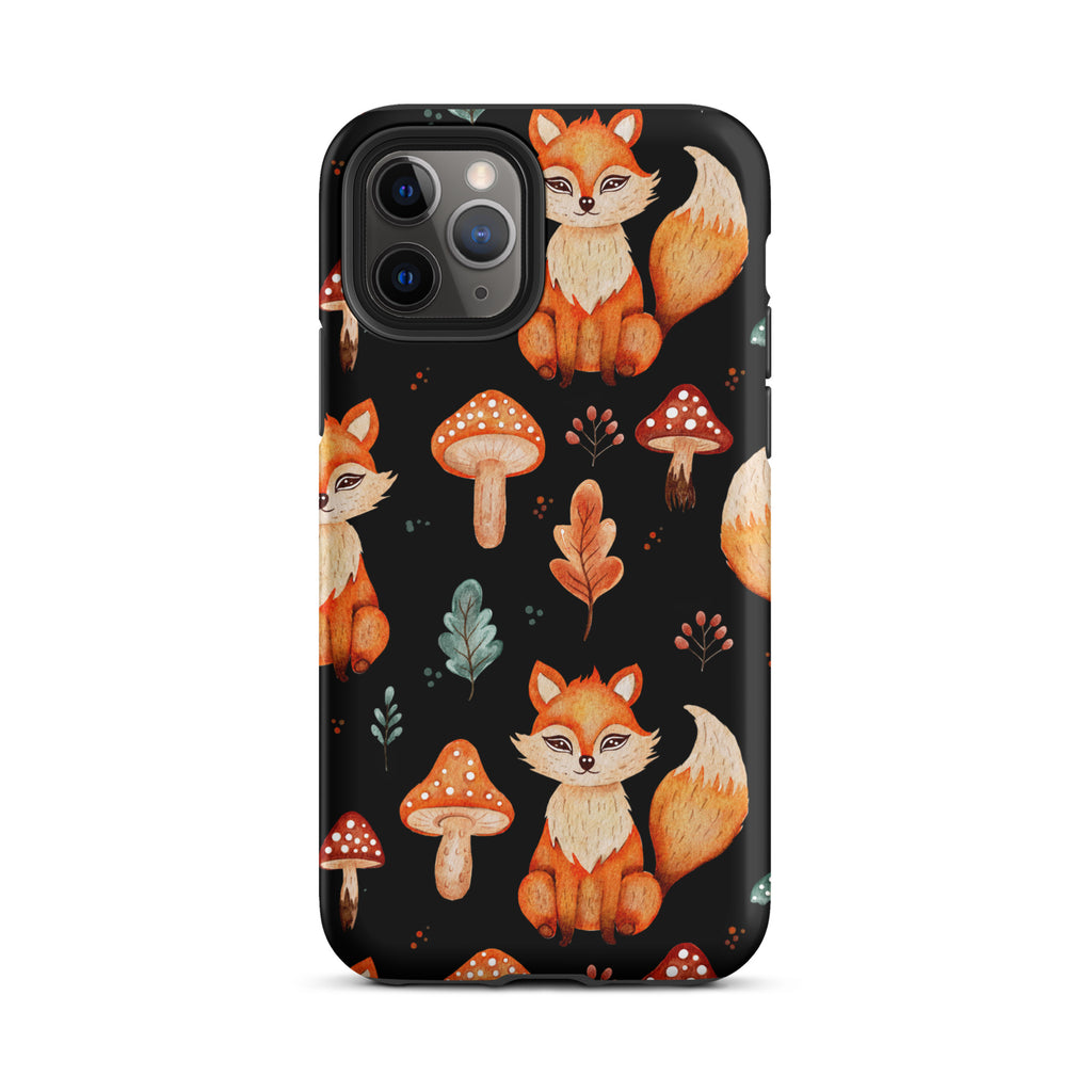 Autumn_Fox_&_Mushroom_DMERCHS_Tough_iPhone_case