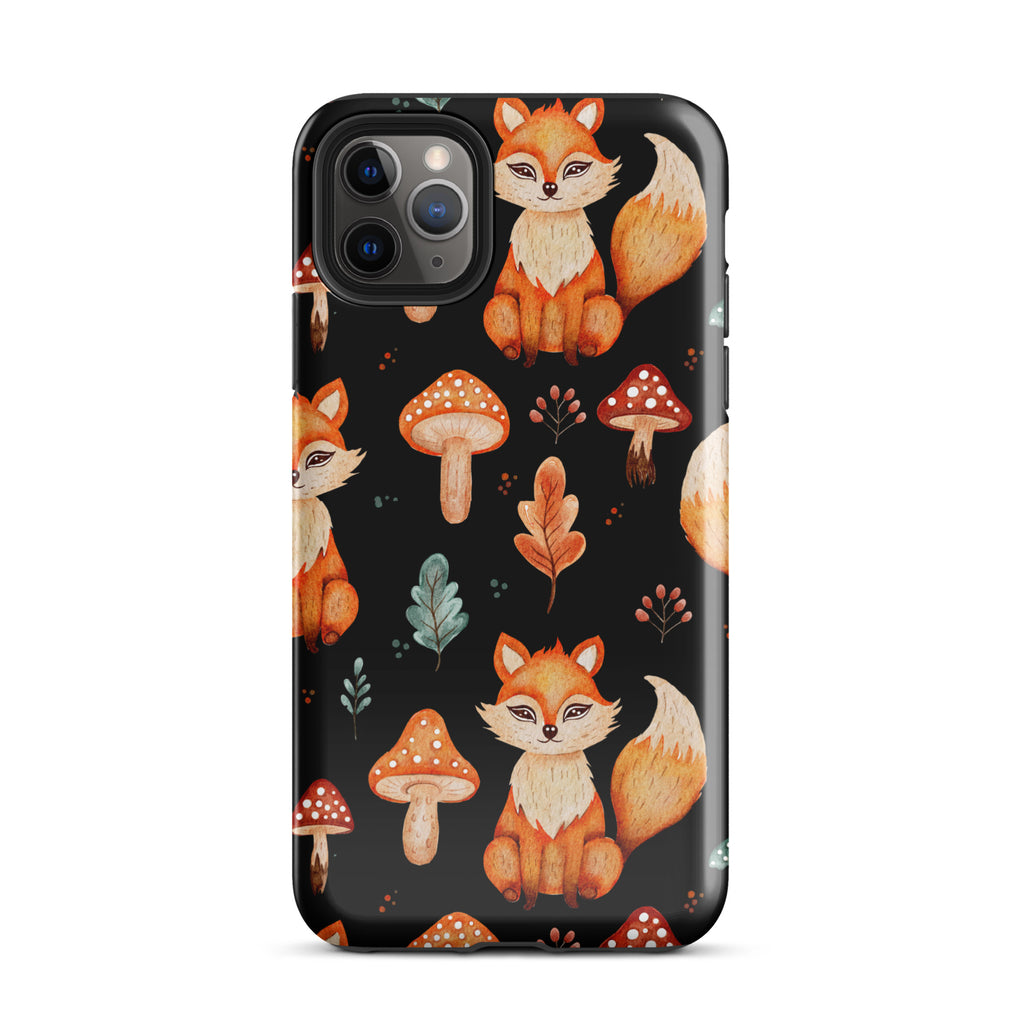 Autumn_Fox_&_Mushroom_DMERCHS_Tough_iPhone_case