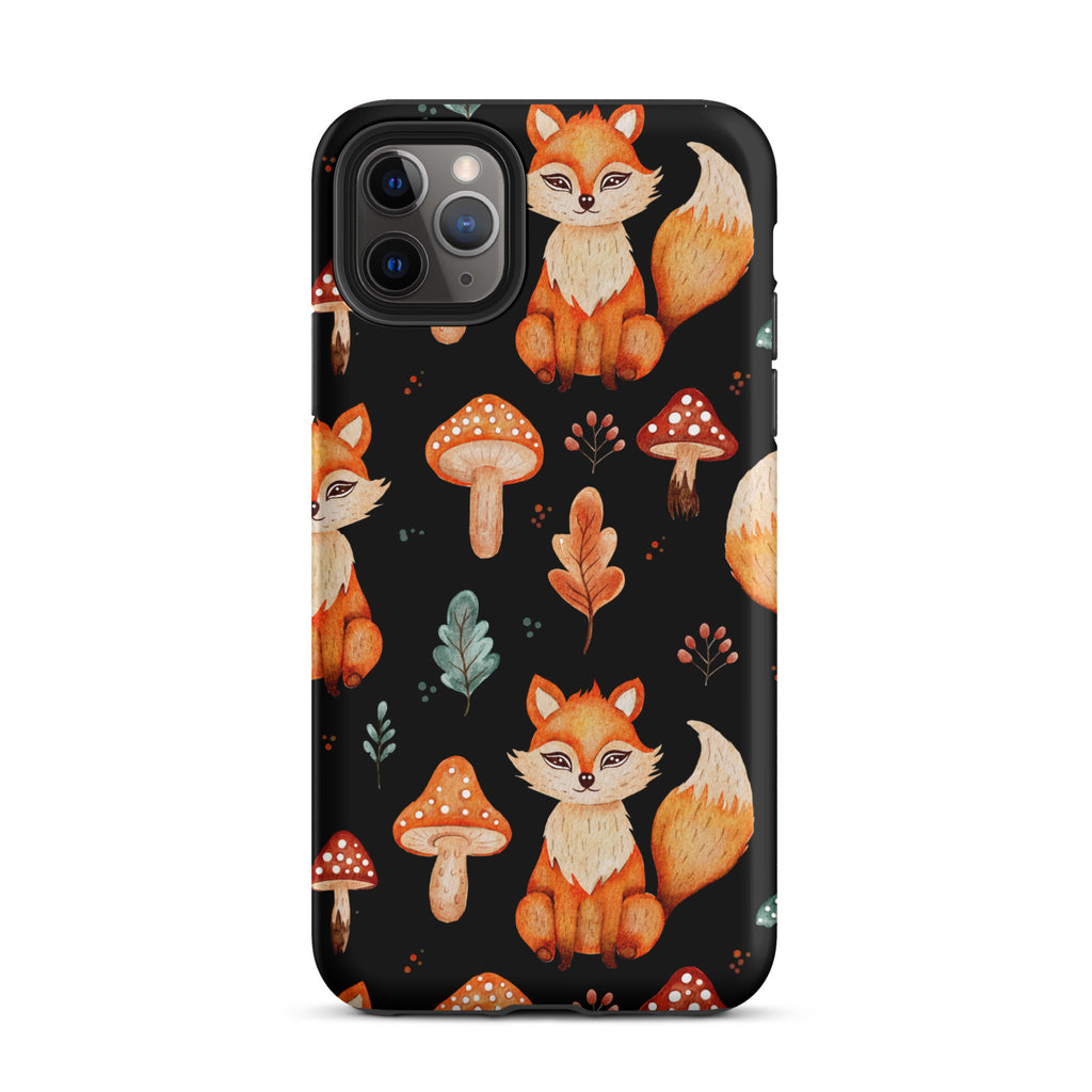 Autumn_Fox_&_Mushroom_DMERCHS_Tough_iPhone_case