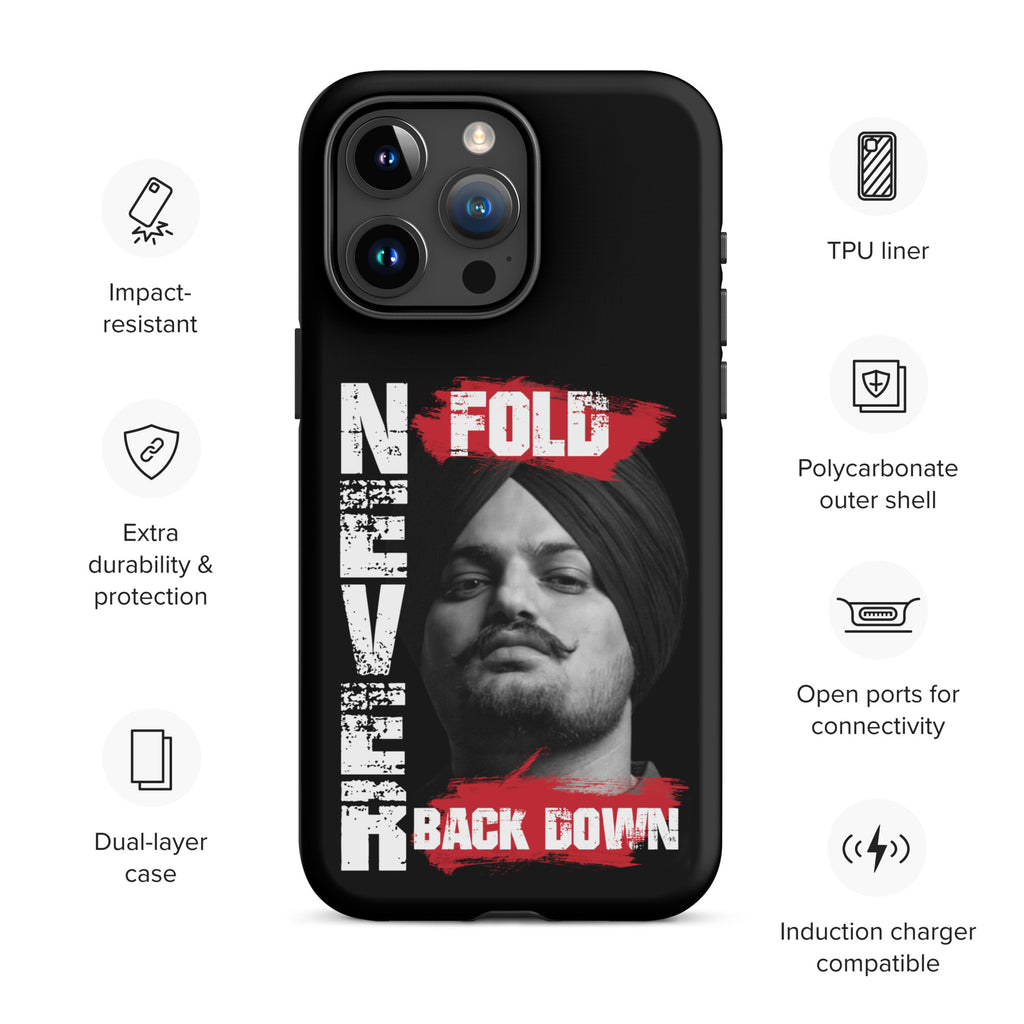 Never Fold Never Backdown Premium iPhone Case Dmerchs