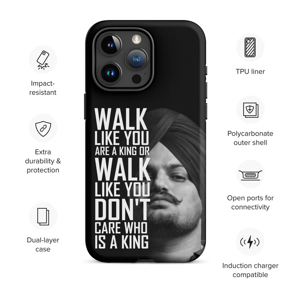 Walk Like King Tough iPhone case Dmerchs