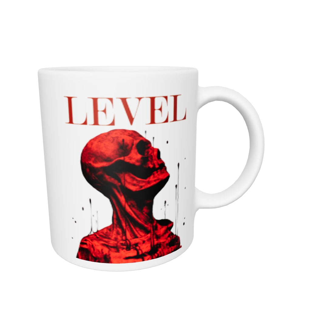 Level White glossy mug